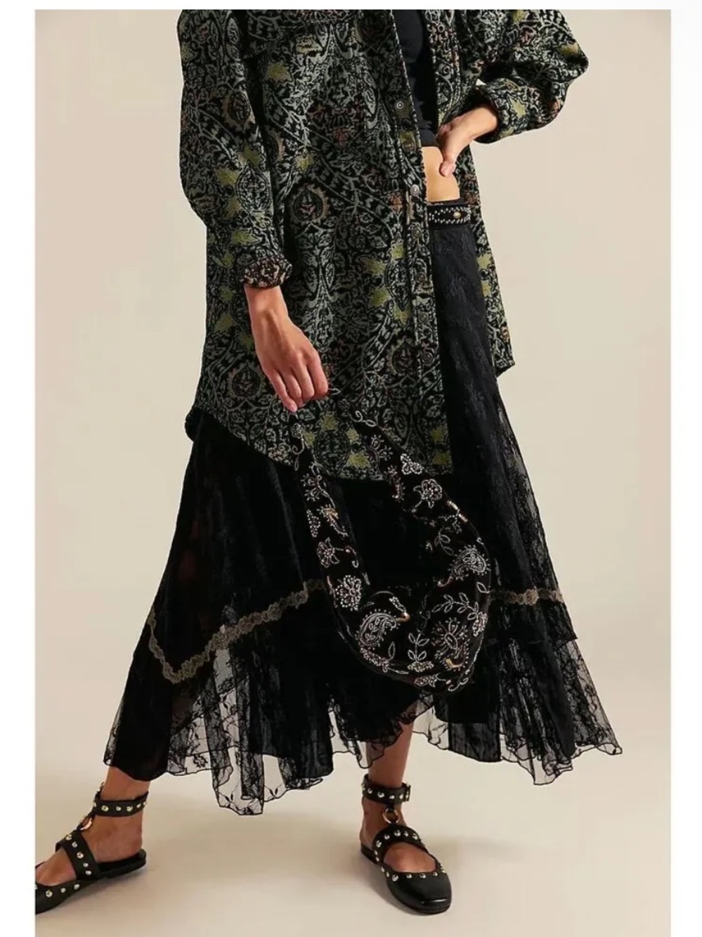 Free People Nashville Nights Velvet Beaded Bag - Picture 4 of 13